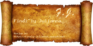 Finály Julianna névjegykártya